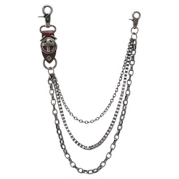 Soulcollision european and american versatile jeans waist chain retro cowhide trendy men and women's trousers chain