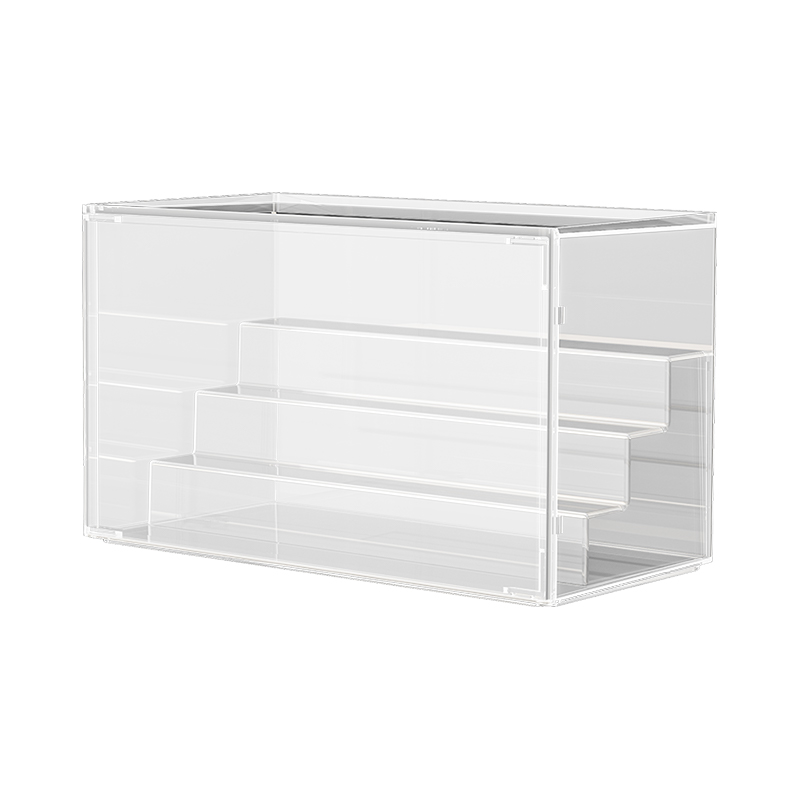 Front open transparent blind box display rack labubu doll ornament display cabinet large doll figure storage box
