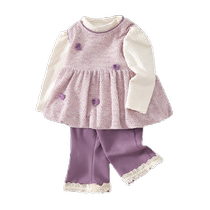 Banxidi Girls Autumn Suit New Fashionable Baby Girl Princess Suspender Skirt Childrens Pants Childrens Spring and Autumn
