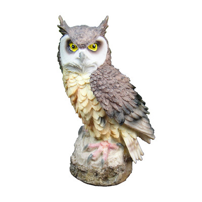 Imitation owl resin ornaments, guarding succulents and anti-bird artifacts, home accessories, gardening potted plants, and landscaping