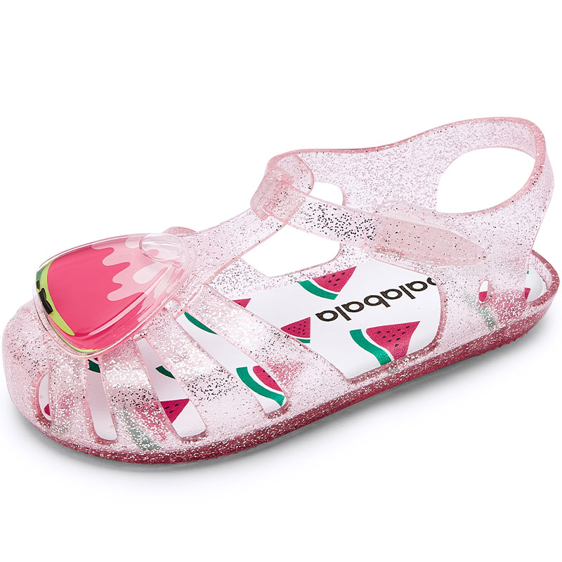 Balabala Girls Sandals Sweet Crystal Jelly Shoes