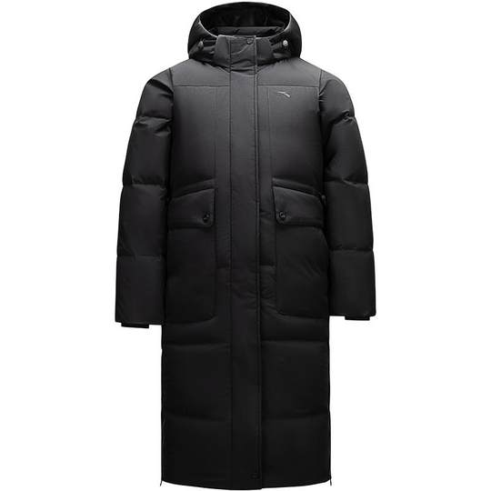 安踏速暖羽绒服丨长款过膝羽绒服女士鸭绒保暖棉服外套162518903