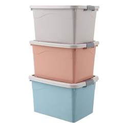 GDB plastic storage box clothes storage household clothing consolidation box moving thickened storage box pulley
