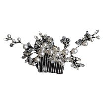 Hot style pearl hair comb white crystal tiara banquet hair accessories bridal hair accessories comb wholesale