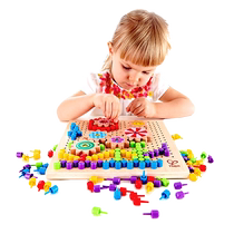 (Travailleur autonome) Hape 100 Variable Pixel Peinture Childrens Puzzle Toy Baby Early Teaching Building Blocks Puzzle Logic Thinking