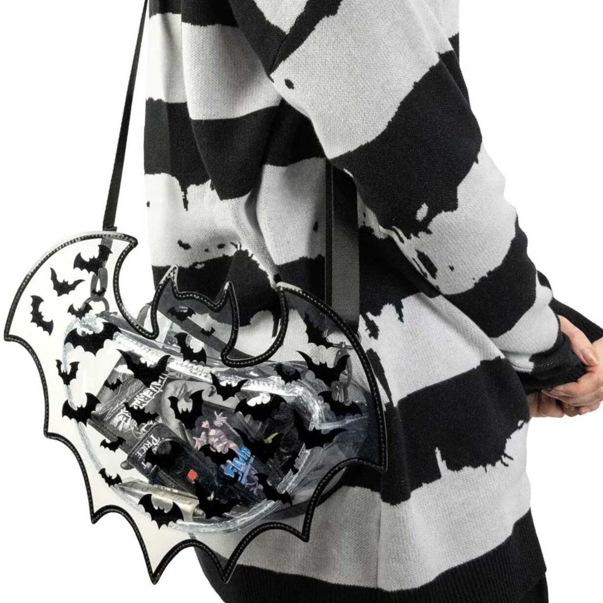 Stereoman Kreepsville 666 Gothic Lolita Bat-Style Crossbody Bag/Backpack
