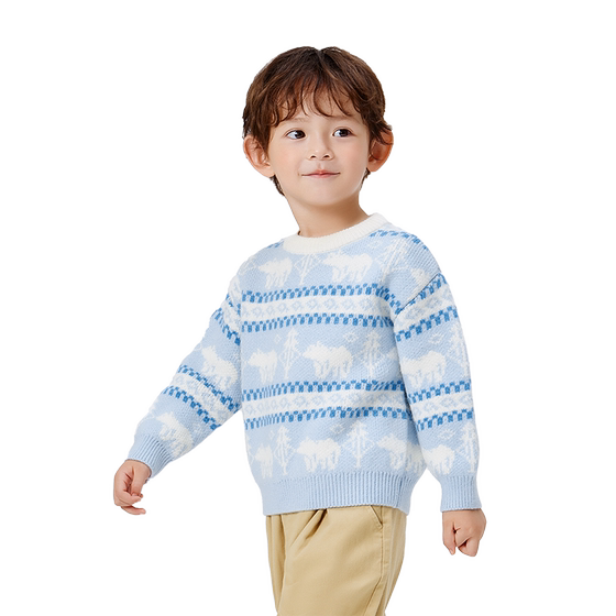 
Balabala children's clothing children's sweater boys' sweater literary and fashionable pullover sweater medium-sized children's top trendy and cool