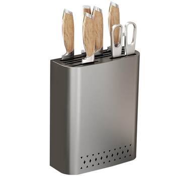 Kitchen chopstick drum household useless punch stainless steel knife holder chopstick cage spoon storage rack chopsticks spoon storage box wall-mounted