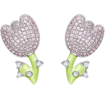 Double 11] HEFANG Tulip Earrings Versatile Fashion Original Light Luxury Niche Earrings dx