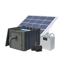 Solar fish pond filter low pressure outdoor small pond fish farming water circulation system filtration turnover box device