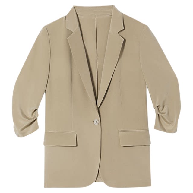 Langzi 25 Mulberry Silk Professional ຢ່າງເປັນທາງການ Black Temperament Suit Jacket/Pants Summer New Commuting Business