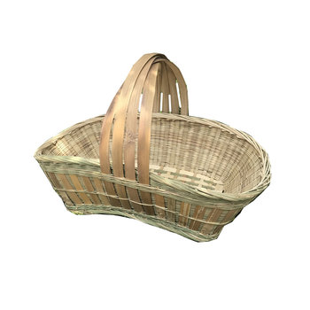 Bamboo basket eggs carry basket square basket grocery shopping basket