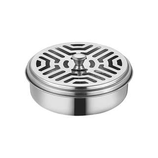 Stainless steel mosquito coil tray holder for home use with lid