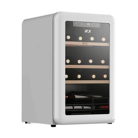 HCK哈士奇复古红酒柜恒温恒湿家用嵌入式小型冰吧超薄冷藏冰箱