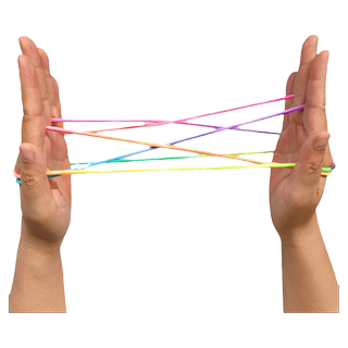 Turn flower rope special rope kindergarten primary school students flower pick rope children's flower rope braiding game post-80s nostalgic toy