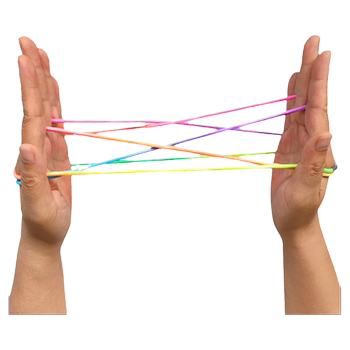 Turn flower rope special rope kindergarten primary school students flower pick rope children's flower rope braiding game post-80s nostalgic toy