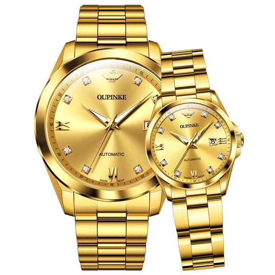 Swiss imported movement couple fully automatic mechanical watch