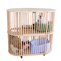 Le Squeezy Solide Wood Cat Cage Accueil Cat Villa Cat Cabinet Oversized Free Space Cat House Cat House House