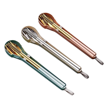 304 stainless steel chopsticks and spoon set three-piece portable cutlery box single-pack student outdoor travel 2085