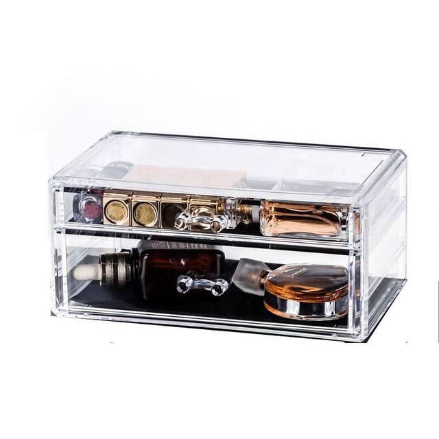 Transparent plastic desktop lipstick cosmetic storage box