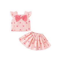 Girls suits summer clothes 2024 new fashionable childrens sleeveless vests baby clothes summer childrens skirts