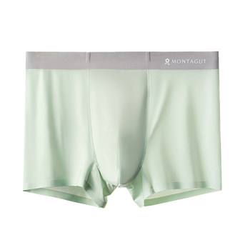 ຊຸດຊັ້ນໃນຜູ້ຊາຍ Montagut ຜ້າໄຫມ ice silk seamless boxer briefs boys loose breathable 7A antibacterial cool boxer shorts