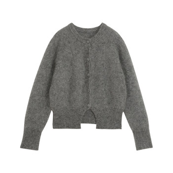 BLANK LABEL mohair soft waxy knitted cardigan women's 2024 new spring high-end loose top jacket