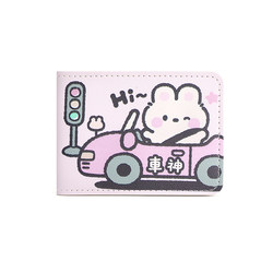 ໃບຂັບຂີ່ Kuromi Hello Kitty ປົກປ້ອງໃບຂັບຂີ່ Pacha ຫມາໃບຂັບຂີ່ສອງໃນຫນຶ່ງຖົງຫນັງໃສ່ໃບຂັບຂີ່ຍານພາຫະນະ