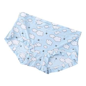 Cute little fresh ice silk women's mid-waist underwear for girls