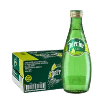 Imported French Perrier Perrier sugar-free sparkling water mineral water lime flavor beverage 330ml*24 bottles