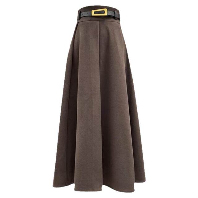 Woolen skirt zipper professional A-type with belt