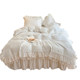 Fairy princess style bed skirt four piece set pure cotton 100