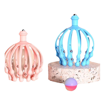 Japanese head massager octopus scalp massager sleep aid head-grabbing ball dredging meridians and health-preserving artifact