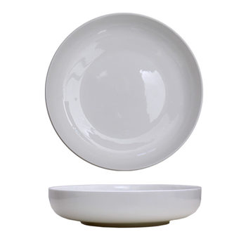 Bone porcelain deep plate underglaze colored microwave dish large capacity