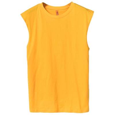 Trendy Simple Sports Vest Sleeveless Breathable Vest Vest Outside Wear Summer Inside Top Bottom Shirt Men's and Women's