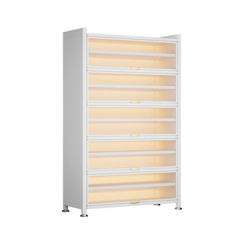 Steel dustproof bookshelf storage rack