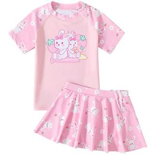 贵人鸟儿童泳衣女孩分体游泳衣女童宝宝中大童2025新款防晒泳装备