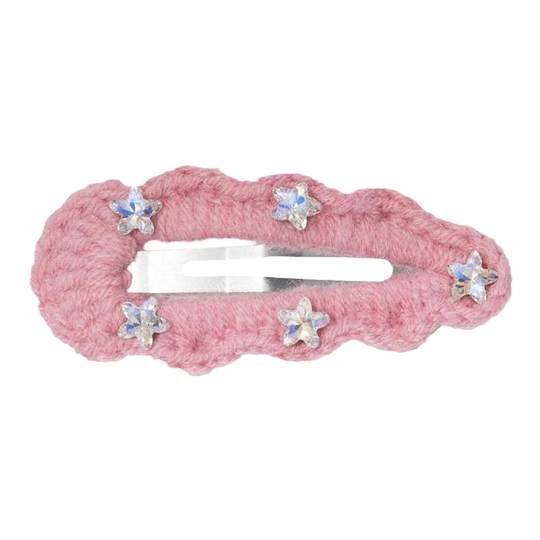 DODOGOGO毛线五角星发夹女款甜美可爱侧边碎发鸭嘴夹秋冬新款发饰