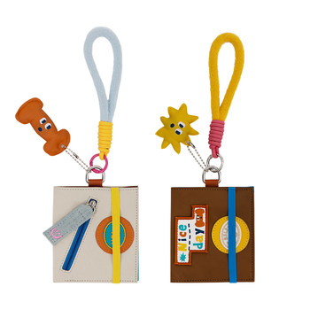 Ruosu liangpin cute half-fold multi-function short wallet