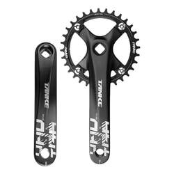 Tanke Carbon Mountain Bike Square Hole Crank, Positial and Negative Teeth 104BCD 단일 디스크 치아 딩 자전거 부품