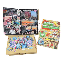 Accordion folding three-dimensional book diy hand-pasted photo album first anniversary couple besties commemorative album