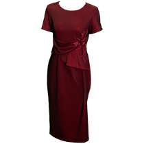 High-end grandmas wedding dress plus size 2023 new cheongsam mothers wedding dress wedding dress to cover the belly