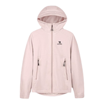 Camel sports three-proof windbreaker jacket for men and women 2024 autumn and winter velvet waterproof outdoor hooded mountaineering jacket