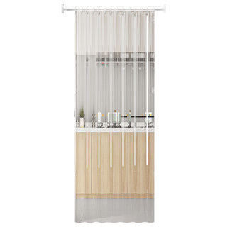 Large ring in the bathroom opens the shower curtain fabric