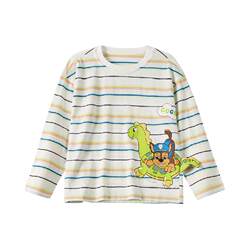 Paw Patrol Boys T-shirts Long Sleeve 2024 Spring and Autumn Baby Boy Striped Cartoon Casual Round Neck Top