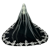 Bridal wedding main wedding veil full circle lace veil super fairy style long large tail wedding veil