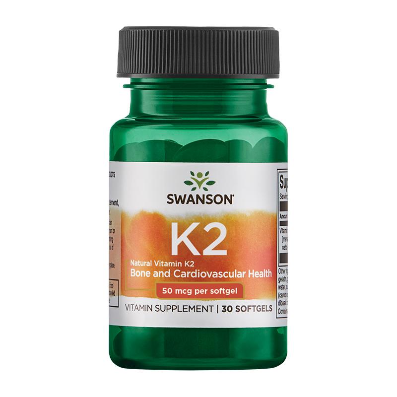 Swanson Swanson natural vitamin K2 soft capsule MK7 children and adults assist calcium absorption and bone health