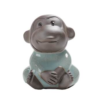Ru kiln exquisite ຊາຍສີມ່ວງສີ່ monkeys zen ຊາໄມ້ປະດັບ