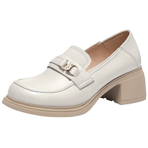 Camel Outdoor Shoes Womens Shoes 2024 Spring and Autumn New Fashion Versatile Thick Heel Loafers Womens Commuting Casual Comfortable Increase