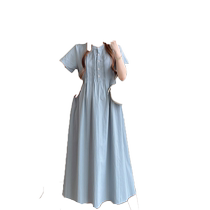 Maternity dress 2024 new womens summer fashion age-reducing loose fit belly-covering short-sleeved maternity dress